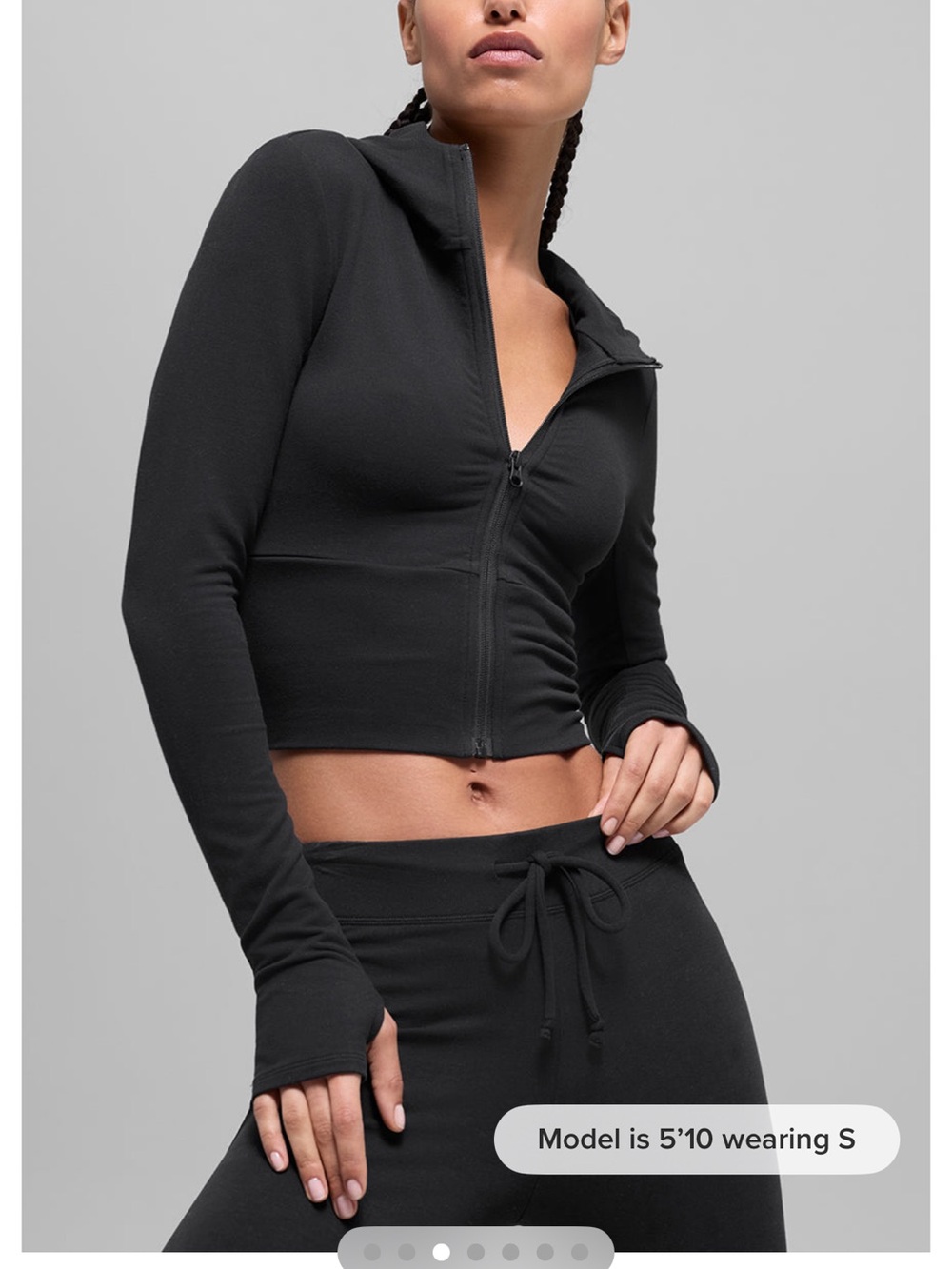 Alo sway full zip hoodie black - Picture 2 of 8